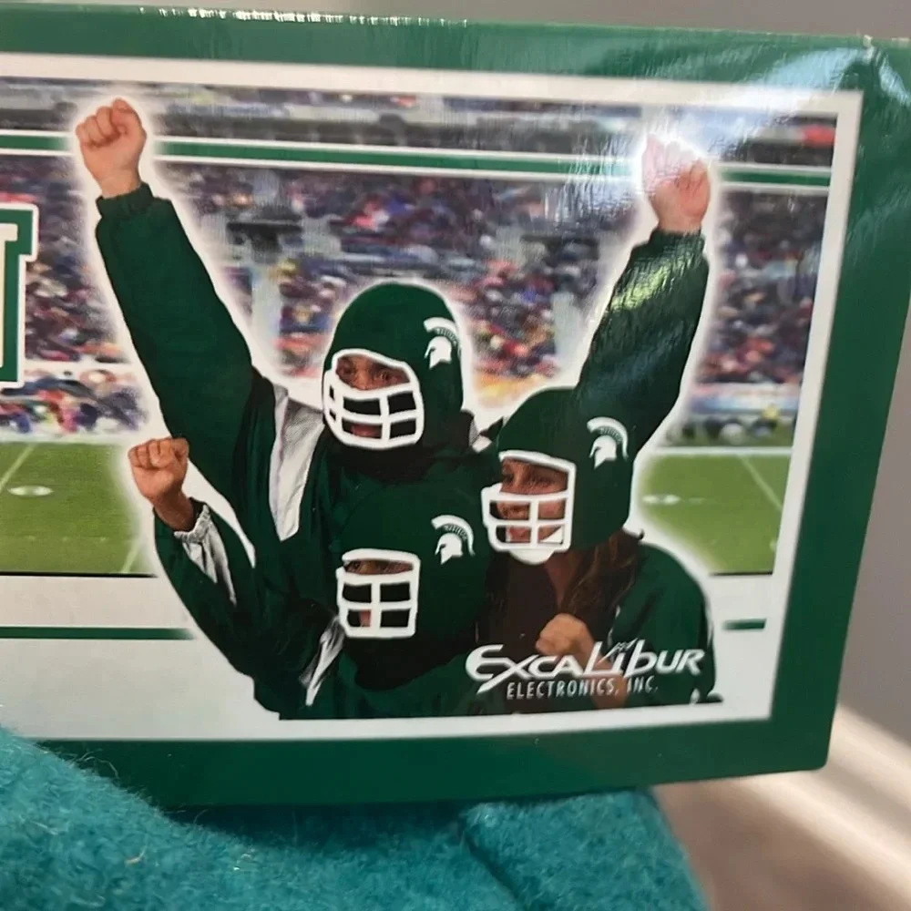 Michigan State winter hat faux football helmet NEW
